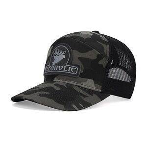 Outdoor Cap Elkaholic Camo Trucker Hat Black Gray Mesh Snapback Hunting Cap